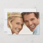 エレガント金ゴールドハートカップル結婚写真 サンキューカード (裏面)