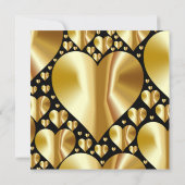 エレガント金ゴールドハートバチェロレッテ招待状 招待状 (裏面)