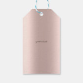 エレガント金ゴールドハートバラ金ゴールドありがとう ギフトタグ (裏面)