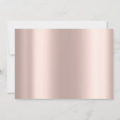 エレガント金ゴールドハートバラ金ゴールド結婚式招待状 招待状 (裏面)