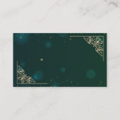 エレガント金ゴールドハートフレームグ結婚リーンのレジストリ エンクロージャーカード (裏面)