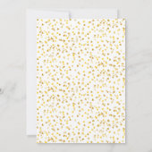 エレガント金ゴールドハート紙吹雪署名スクリプト セーブザデート (裏面)