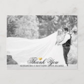 エレガント金ゴールドハート結婚の写真 ポストカード (正面)