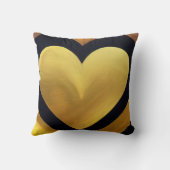 エレガント金ゴールドハート装飾用クッション クッション (裏面)