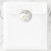 エレガント金ゴールドハート、クリスマスオーナメント ラウンドシール (バッグ)