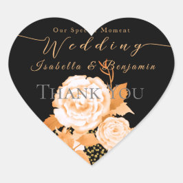 エレガント金ゴールドバラブ結婚ラック ハートシール