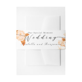 エレガント金ゴールドバラブ結婚ラック 招待状ベリーバンド