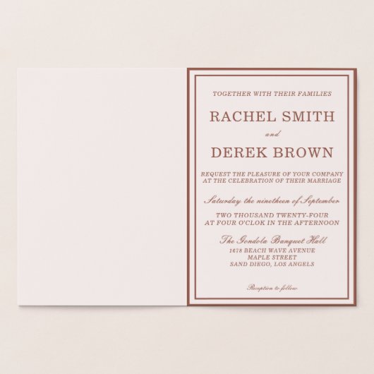 エレガント金ゴールドバラモノグラ結婚ム実在ズ 箔カード (内部)