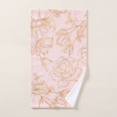 エレガント金ゴールドバラ バスタオルセット (ハンドタオル)