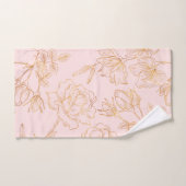 エレガント金ゴールドバラ バスタオルセット (ハンドタオル)