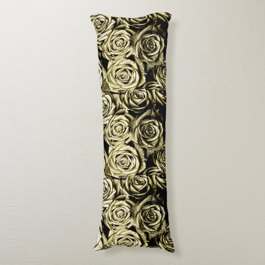 エレガント金ゴールドバラ ボディピロー (正面縦)