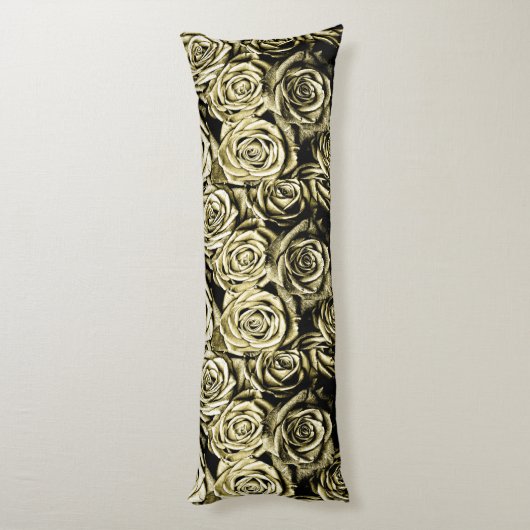 エレガント金ゴールドバラ ボディピロー (裏面 (縦))