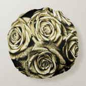 エレガント金ゴールドバラ ラウンドクッション (裏面)