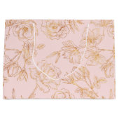 エレガント金ゴールドバラ ラージペーパーバッグ (正面)