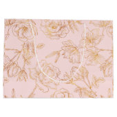 エレガント金ゴールドバラ ラージペーパーバッグ (裏面)