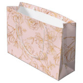 エレガント金ゴールドバラ ラージペーパーバッグ (裏面アングル)