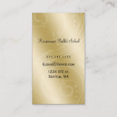 エレガント金ゴールドバレリーナ 名刺 (裏面)