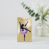 エレガント金ゴールドバレリーナ 名刺 (スタンド正面)