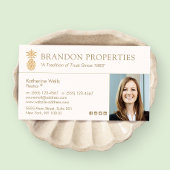 エレガント金ゴールドパイナップル実在エステートエージェントPhoto Bu 名刺