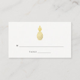 エレガント金ゴールドパイナップル結婚の護衛カード プレイスカード