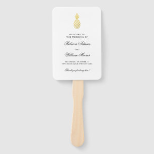 エレガント金ゴールドパイナップル結婚ズ ハンドファン