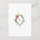 エレガント金ゴールドパインベリークリスマス結婚ズ エンクロージャーカード (裏面)