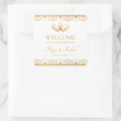 エレガント金ゴールドパターンインディアン結婚の歓迎バッグ スクエアシール (バッグ)