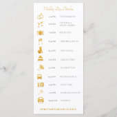 エレガント金ゴールドパターンインディアン結婚 プログラム (裏面)