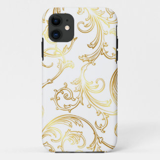 エレガント金ゴールドパターンiPhoneケース iPhone 11 ケース