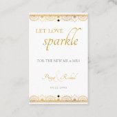 エレガント金ゴールドパター結婚ンインディアンの輝き 名刺 (正面)