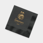 エレガント金ゴールドパーソナライズされたオーナメント 箔ナプキン (左)