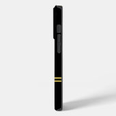エレガント金ゴールドパーソナライズされたモノグラムオンブラック Case-Mate iPhoneケース (裏面 / 左)