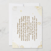 エレガント金ゴールドパーソナライズされた誕生日フォトカード 招待状 (裏面)