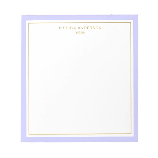 エレガント金ゴールドパーソナライズされた ノートパッド (正面)