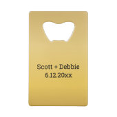 エレガント金ゴールドパーソナライズされたGroomsmen クレジットカード栓抜き (裏面)