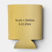 エレガント金ゴールドパーソナライズされたGroomsmen 缶クーラー (裏面)