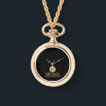 エレガント金ゴールドパーソナライズされたGroomsmen 腕時計<br><div class="desc">groomsmenギフトで自分の結婚touchに個人的な金ゴールドを追加パーソナライズされたこのギフトは、黒い背景に金ゴールドクラシックセリフフォントスタイルで名前とタイトルの円要素の黒モノグラムを特徴とする。また、花婿介添人、花嫁の父親のためにも最適。注意：アートワーク内のホイル詳細はシミュレートされている。この製品の製造に実際の箔は使用されない。</div>