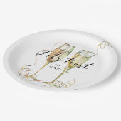 エレガント金ゴールドパーティー紙プレート ペーパープレート (アングル)