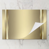 エレガント金ゴールドパーティー紙ランチョンマット ペーパーパッド (折り畳み)