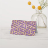 エレガント金ゴールドパープル結婚アールデコイベント プレイスカード (裏面)