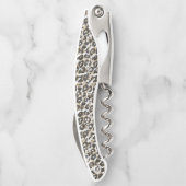 エレガント金ゴールドヒョウアニマルプリント型 ソムリエナイフ (裏面)