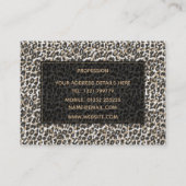 エレガント金ゴールドヒョウアニマルプリント型 名刺 (裏面)