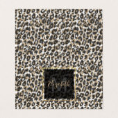 エレガント金ゴールドヒョウアニマルプリント型 名刺 (外部フラット)