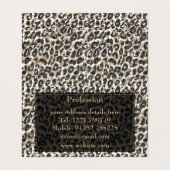 エレガント金ゴールドヒョウアニマルプリント型 名刺 (内部フラット)