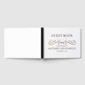 エレガント金ゴールドビクトリアンフ結婚リッシュのゲストブック ゲストブック (全面)