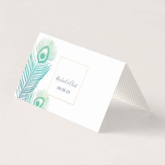 エレガント金ゴールドピャック結婚のテーブル番号カード 名刺 (裏面)