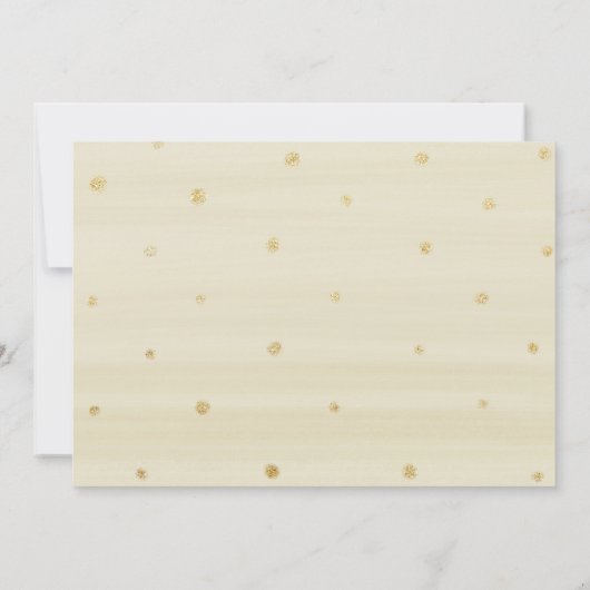 エレガント金ゴールドピンクフローラ写真の生誕発表 案内状 (裏面)