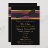 エレガント金ゴールドピンク企業のパーティの招待状 招待状 (正面/裏面)