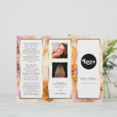 エレガント金ゴールドピンク水彩フェイクパンフレット (スタンド正面)