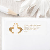 エレガント金ゴールドピーコックスロカスタムゴ住所 シール (インサイチュ)